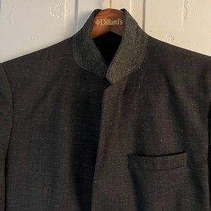 COS Slim Heathered Black Blazer / Suit Jacket